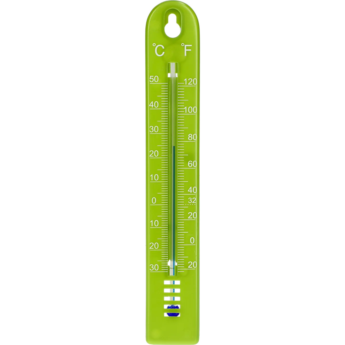 Universel termometer (-30 til +50°C), 17 cm, grøn