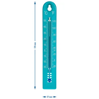 Universel termometer (-30 til +50°C), 17 cm, blå – photo 4