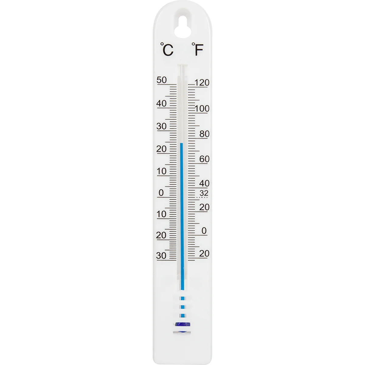 Universel termometer (-30 til +50°C), 17 cm, hvid
