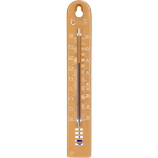 Universelt termometer (-30 til +50°C), 17 cm, lysebrun