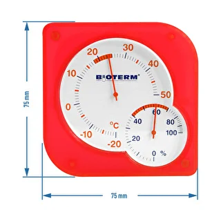 Indendørs bimetal termometer med hygrometer (-20 til +50°C) mix – photo 6
