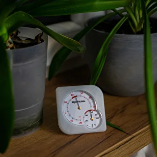 Indendørs bimetal termometer med hygrometer (-20 til +50°C), hvid – photo 7