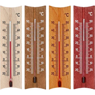 Rumtermometer i træ (-20 til +50°C), 15 cm, mix