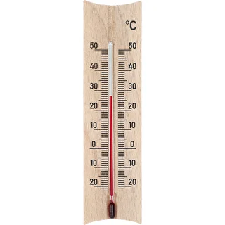Trærumtermometer (-20 til +50°C), lys brun, 15 cm