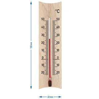 Rumtermometer i træ (-20 til +50°C), 15 cm, mix – photo 6