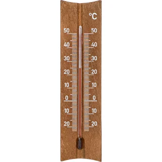 Trærumtermometer (-20 til +50°C), mørkebrun, 15cm