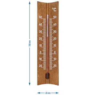 Trærumtermometer (-20 til +50°C), mørkebrun, 15cm – photo 5