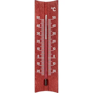 Trærumtermometer (-20 til +50°C), mahognifarve, 15 cm