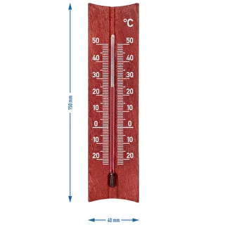 Trærumtermometer (-20 til +50°C), mahognifarve, 15 cm – photo 5