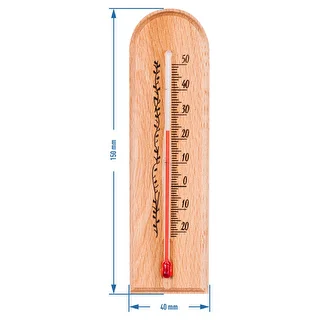 Rumtermometer med mønster (-20°C til +50°C) 15cm – photo 3