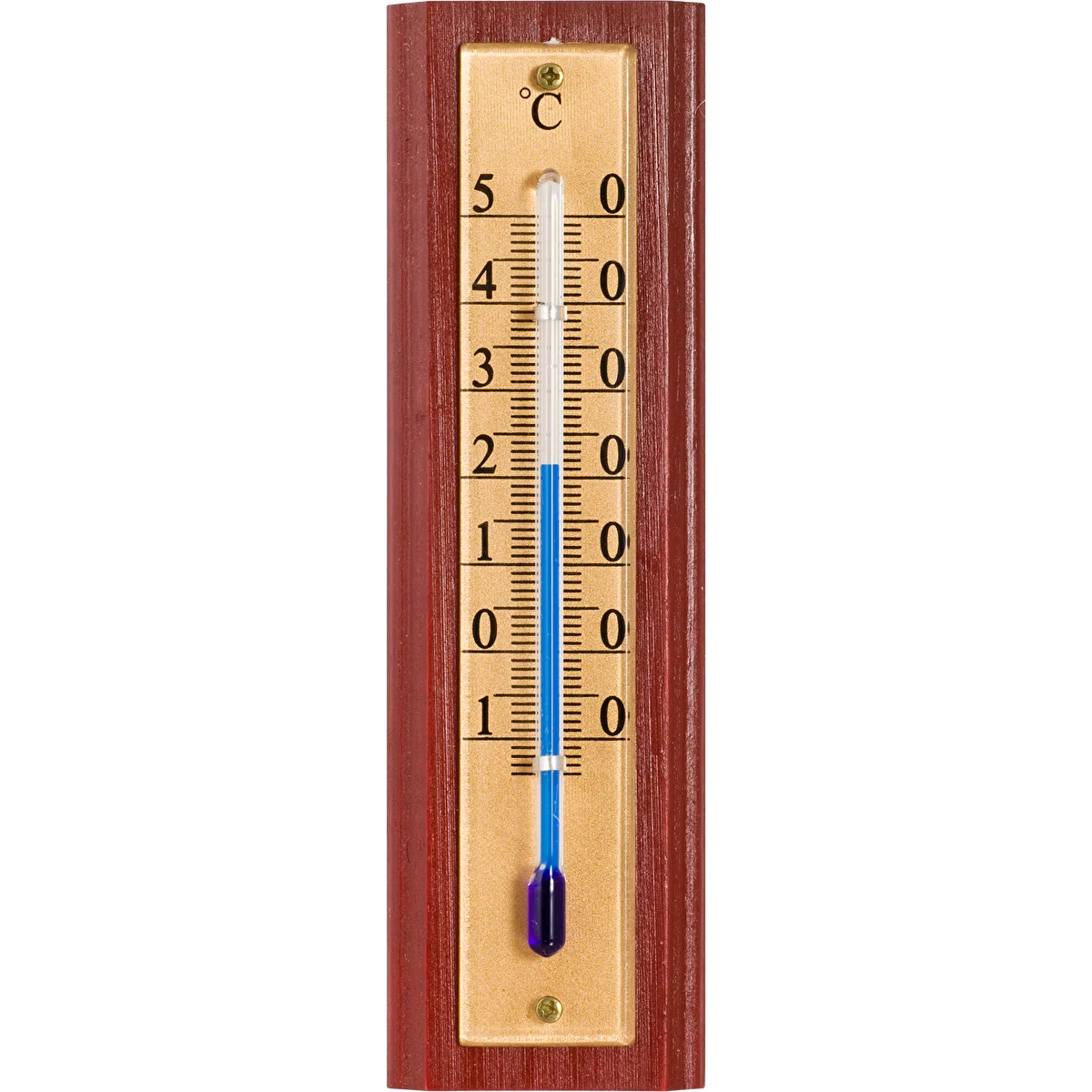 Rumtermometer med gylden skala (-10°C til +50°C) 12cm