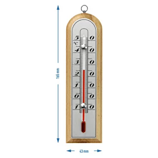 Rumtermometer med sølvskala (-10°C til +50°C) 16cm mix – photo 3