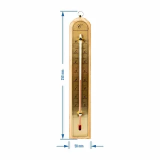 Rumtermometer med gylden skala (-10°C til +60°C) 28cm mix – photo 5