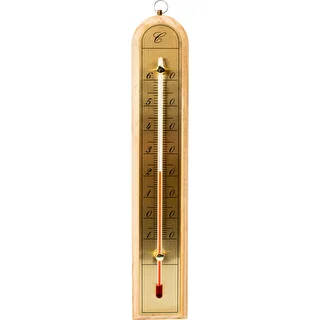 Rumtermometer med gylden skala (-10°C til +60°C) 28cm mix