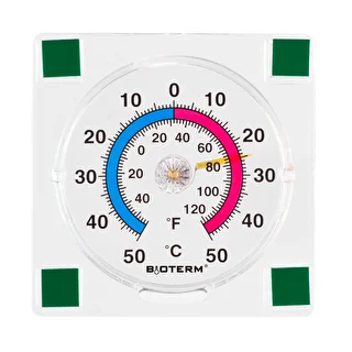 Universal transparent termometer, selvklæbende (-50°C til +50°C)