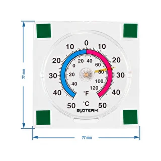 Universal transparent termometer, selvklæbende (-50°C til +50°C) – photo 2