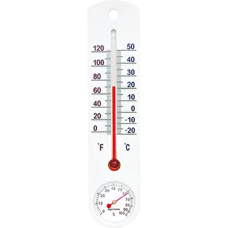 Universelt hvidt termometer med hygrometer (-20°C til +50°C) 25cm – photo 1