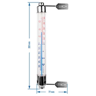 Udendørs termometer med metalramme (-50°C til +50°C) 20cm – photo 2