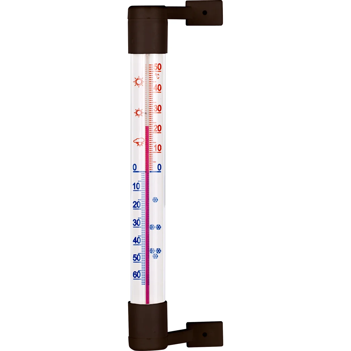 Udendørs termometer brun (-50°C til +50°C) 18cm