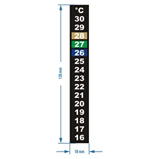Flydende krystaltermometer (+16°C til +30°C) 13cm – photo 2