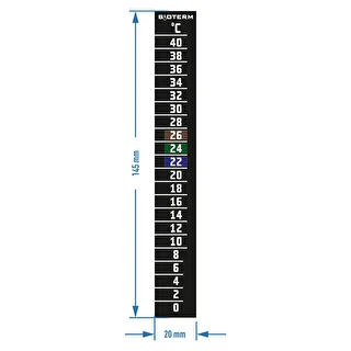 Flydende krystal termometer (0°C til +40°C) 15cm – photo 2