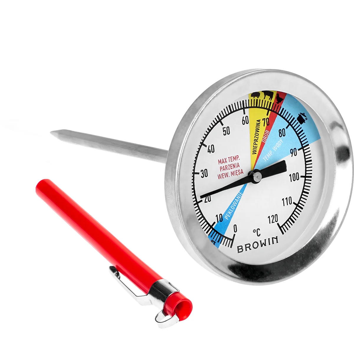 Termometer til skinkekoger 0,8 kg (0°C til +120°C) 9,0cm