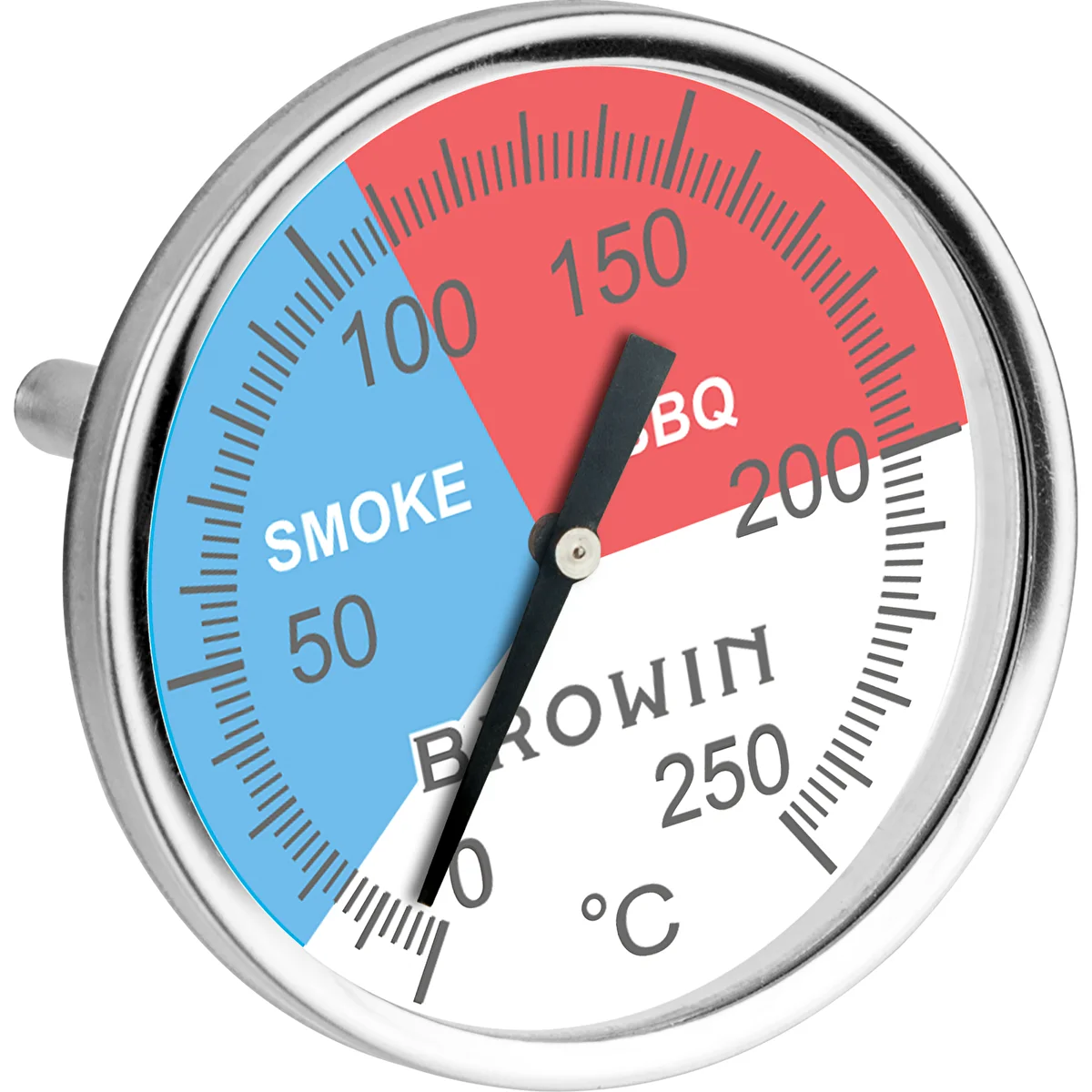 Termometer til røgeri og BBQ (0°C til +250°C) 5,2cm