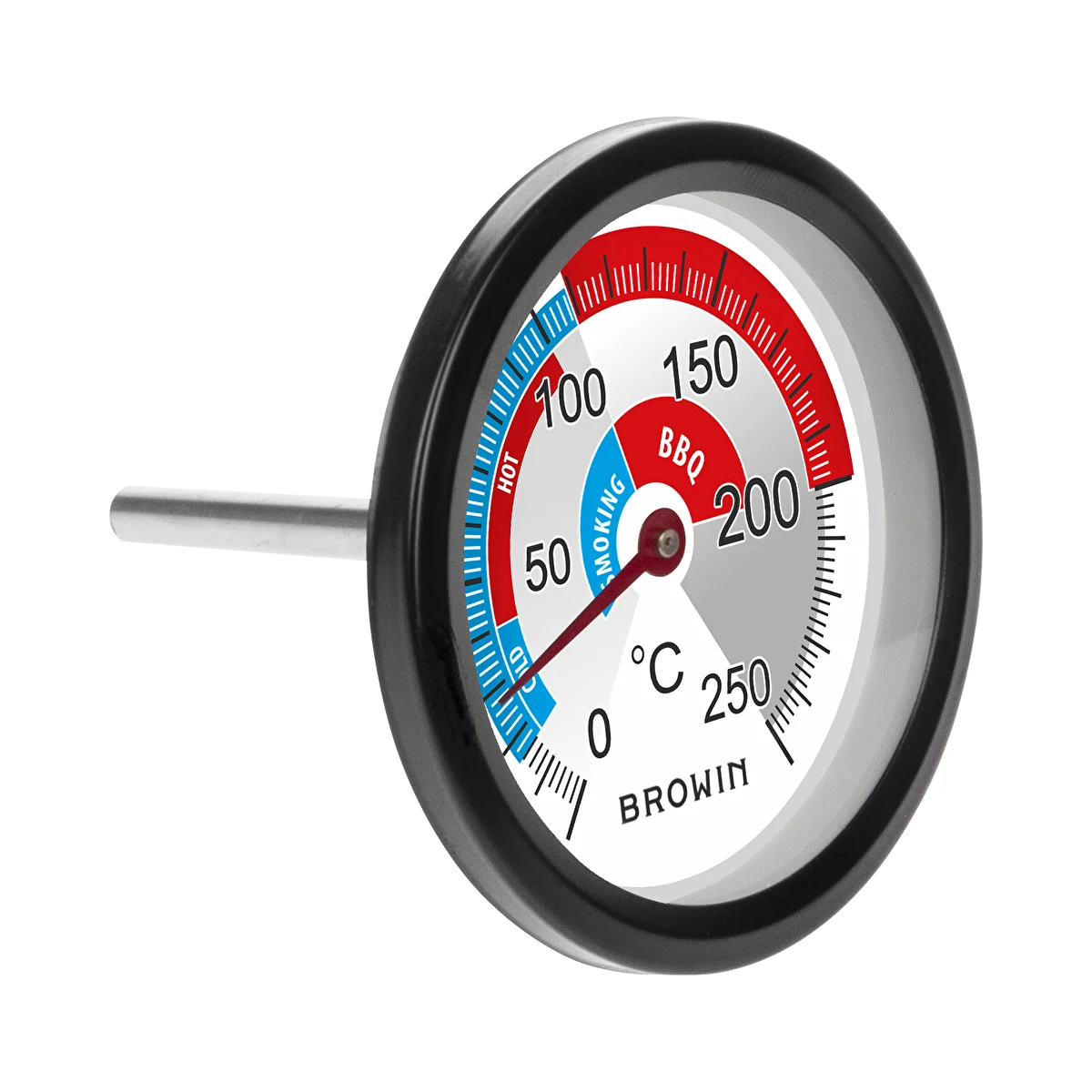 Termometer til røgeovn og BBQ (0°C til +250°C) 5,7cm