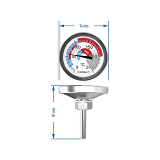 Termometer til røgeovn og BBQ (0°C til +250°C) 5,7cm – photo 6
