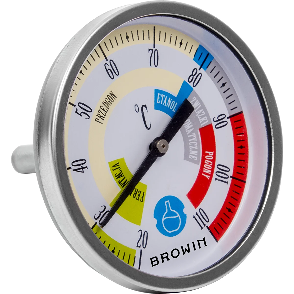 Termometer til destillation (+20°C til +110°C) 5,5cm