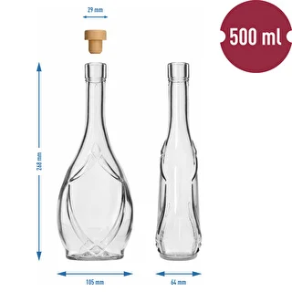 Dekorativ flaske ICONA 500 ml med svampeprop, 1 stk. – photo 5