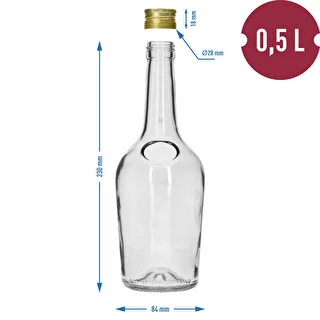 Flaske GLORIA 0,5 L, med gyldent skruelåg Ø28, 1 stk. – photo 6