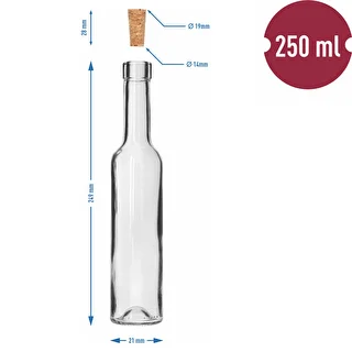 BELISSIMO flaske 250 ml, med naturkork, 1 stk. – photo 5