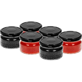 Lavt glas 200ml - med sort låg fi 82/6, 6 stk. – photo 3