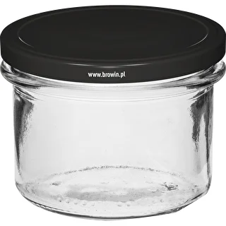 Enkel krukke 235 ml (fi82) med sort låg 6 stk. – photo 2