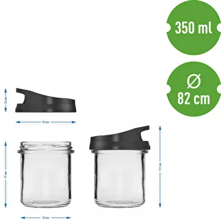 Glasbeholder 350 ml, med låg til ophængning – photo 5