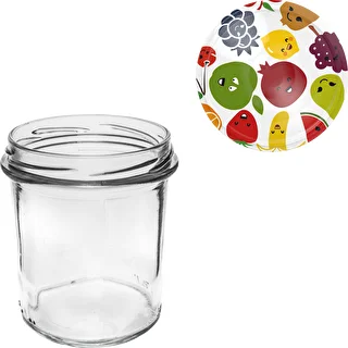 Glas 350 ml med farvet låg - 6 stk. – photo 6