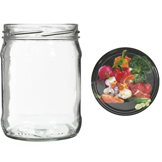 Twist-off krukke 500 ml med farverigt låg fi82/6 - 6 stk. – photo 6