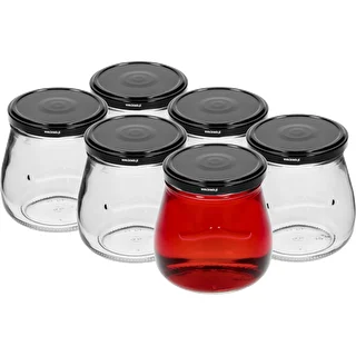 Twist-off krukke 500ml "Omvendt Amfora" med sort låg fi 82/6, 6 stk. – photo 2