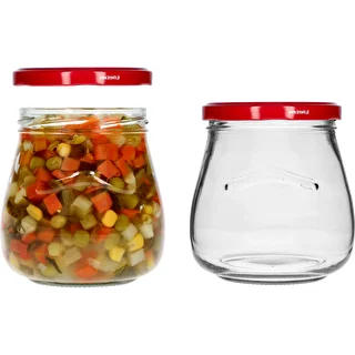 Twist-off krukke 500ml "Omvendt Amfora" med bordeaux låg fi 82/6, 6 stk. – photo 6