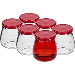 Twist-off krukke 500ml "Omvendt Amfora" med bordeaux låg fi 82/6, 6 stk. – photo 2