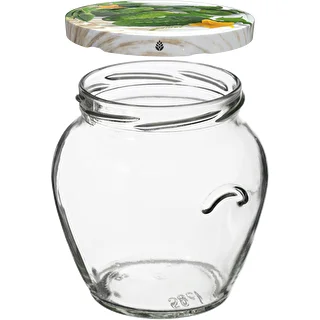 Glas TO Amfora 580 ml med farvet låg fi82/6-6stk. – photo 3
