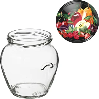 Glas TO Amfora 580 ml med farvet låg fi82/6-6stk. – photo 8