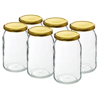 Krukke TO 900 ml med gyldent låg fi 82/6 - 6 stk. – photo 2