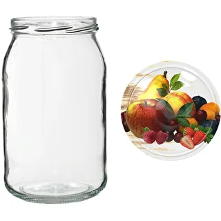 Glas TO 900 ml med farvet låg fi82/6 - 6 stk. – photo 14