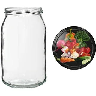 Glas TO 900 ml med farvet låg fi82/6 - 6 stk. – photo 12