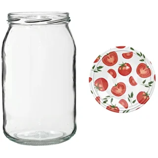 Glas TO 900 ml med farvet låg fi82/6 - 6 stk. – photo 7
