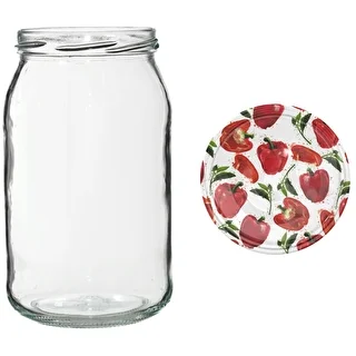 Glas TO 900 ml med farvet låg fi82/6 - 6 stk. – photo 8