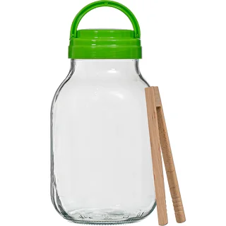 Krukke TO 4 L med plastiklåg + tang fi 100 – photo 1