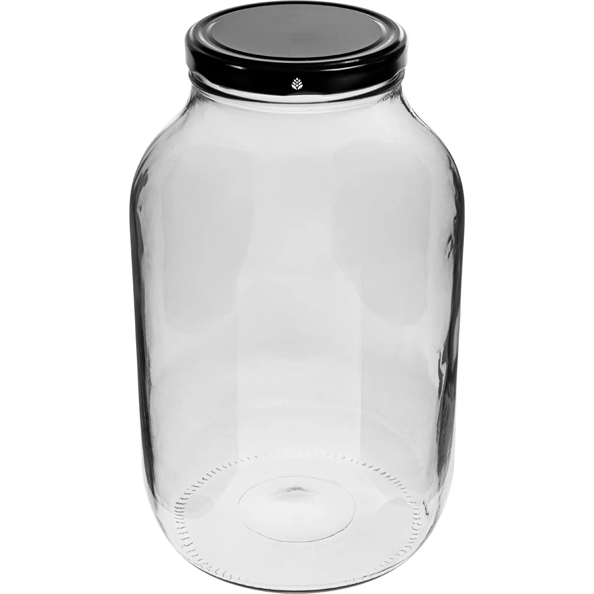 4L krukke med sort låg ø 100